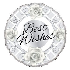 APAC 18 inch Best Wishes Silver Roses Foil Balloon_580623_O__38180