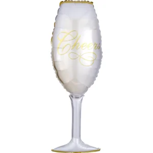 Anagram 38 inch Champagne Glass Supershape Foil Balloon.webp