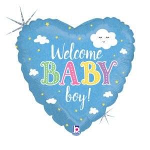 Grabo 18 inch Welcome Baby Boy Holographic Balloon_36874h-h18-welcome-baby-boy-b