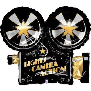 Grabo 32 inch Lights Camera Action Foil Balloon_85373-lights-camera-action-b