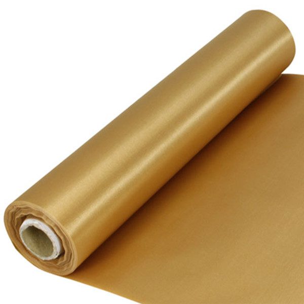 Oaktree Eleganza Gold Satin Fabric 29cm x 20m Roll_023410-500__26173