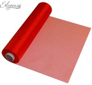 Oaktree Red Organza 29cm x 25m Roll