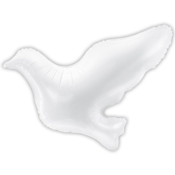 Party Deco 30 inch White Dove Shape Foil Balloon_FB18-008-2211-500__61603