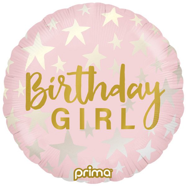 Prima 18 inch Birthday Girl Stars Pink Foil Balloon_PF-BGST-18-50-1-500__61699
