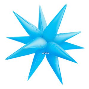 Prima 26 inch Electric Blue Starburst Deco Balloon (Air-Filled)