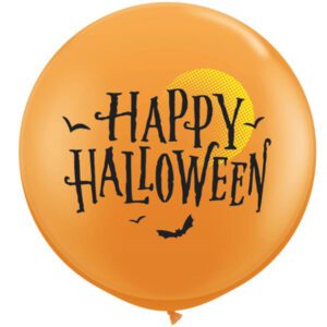 Qualatex 3ft Orange Halloween Moon & Bats Latex Balloons_31465-2-500__80710