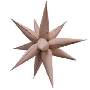 B4U 26 inch 12 point Pale Pink Matte Spikey Starburst Foil Balloon