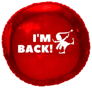 18 inch Christmas Elf Im Back Mettalic Red Foil Balloon (Unpackaged) _custom_elf_im_back_foil_mock_up.webp