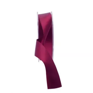 APAC Burgundy 25mm x 20m Satin Ribbon.webp