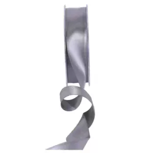 APAC Gunmetal Grey 25mm x 20m Satin Ribbon.webp