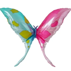 44 inch Green and Pink Butterfly Foil Balloon (Unpackaged).webp