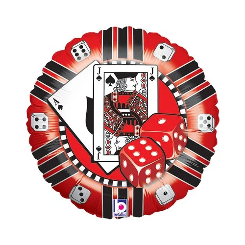 Grabo 18 inch Casino Chip Foil Balloon_86268-r18-casino-chip-p.webp