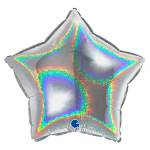 Grabo 18 inch Silver Glitter Holographic Heart Foil Balloon_19269ghs-star-18inc-glitter-holographic-silver-b.webp