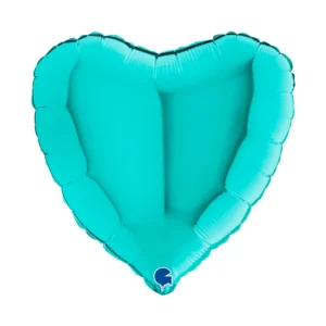 Grabo 18 inch Tiffany Blue Heart Foil Balloon_18017ti-heart-18inc-tiffany-b.webp