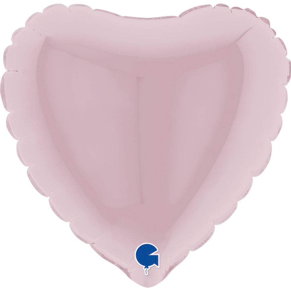 Grabo 4 inch Pastel Pink Heart Mini Foil Balloon (Air-Filled)_04022pp-heart-04inc-pastel-pink-b