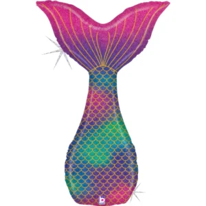 Grabo 42 inch Glitter Holographic Mermaid Tail Foil Balloon_35901gh-glitter-mermaid-tail-b.webp