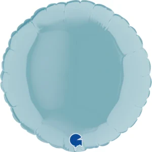 Grabo 4 inch Pastel Blue Round Mini Foil Balloon (Air-Filled)_09121pb-round-09inc-pastel-blue-b