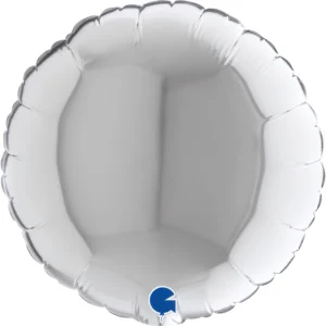 Grabo 4 inch Silver Round Mini Foil Balloon (Air-Filled)