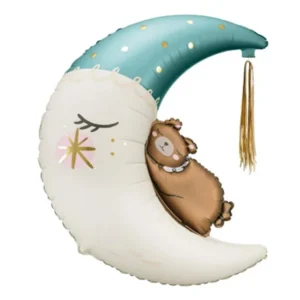 Party Deco 34 inch Blue Teddy Bear on the Moon Foil Balloon_FB196-001J-Karton--500__71454