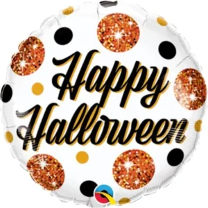 Qualatex 9 inch Halloween Sparkly Spots Mini Foil Balloon (Air Filled)_89740-halloween-sparkly-dots-air-fill-balloonjpg.image.550x550.webp
