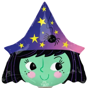 Anagram 14 inch Halloween Witch Mini Foil Balloon (Air Filled)_43157-Halloween-Witch.webp