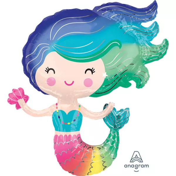 Anagram 30 inch Colourful Mermaid Supershape Foil Balloon_3847201-500__09164.webp