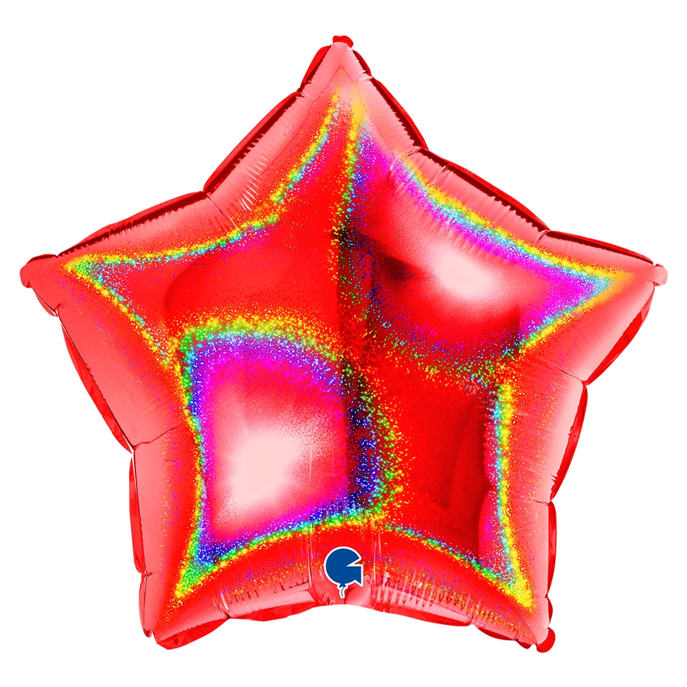 Grabo 18 inch Red Glitter Holographic Heart Foil Balloon_19268ghr-star-18inc-glitter-holographic-red-b.webp