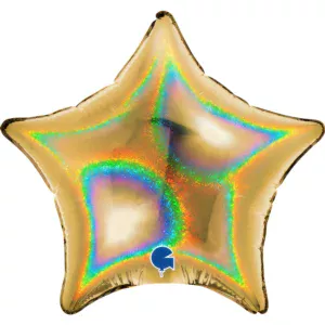 Grabo 4 inch Glitter Holographic Gold Star Mini Foil Balloon (Air-Filled)_04272ghg5-star-04inc-glitter-holographic-gold-5-b