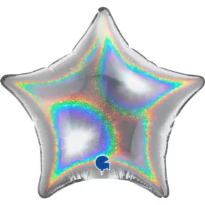 Grabo 4 inch Glitter Holographic Silver Star Mini Foil Balloon (Air-Filled)_04269ghs-star-04inc-glitter-holographic-silver-b