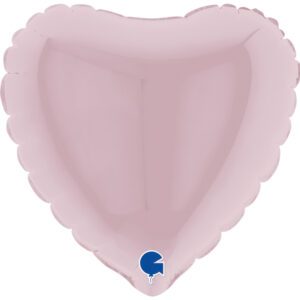 Grabo 4 inch Pastel Pink Heart Mini Foil Balloon (Air-Filled)_04022pp-heart-04inc-pastel-pink-b