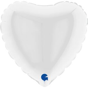 Grabo 4 inch White Heart Mini Foil Balloon (Air-Filled)_04018wh-heart-04inc-white-b