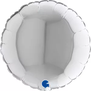 Grabo 4 inch Silver Round Mini Foil Balloon (Air-Filled)
