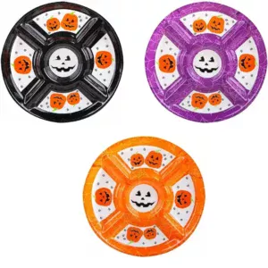 Halloween Pumpkin Themed Plate Assortd.webp
