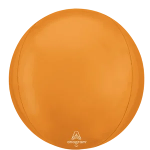 Anagram 16 inch Vibrant Orange Orbz Foil Balloon.webp