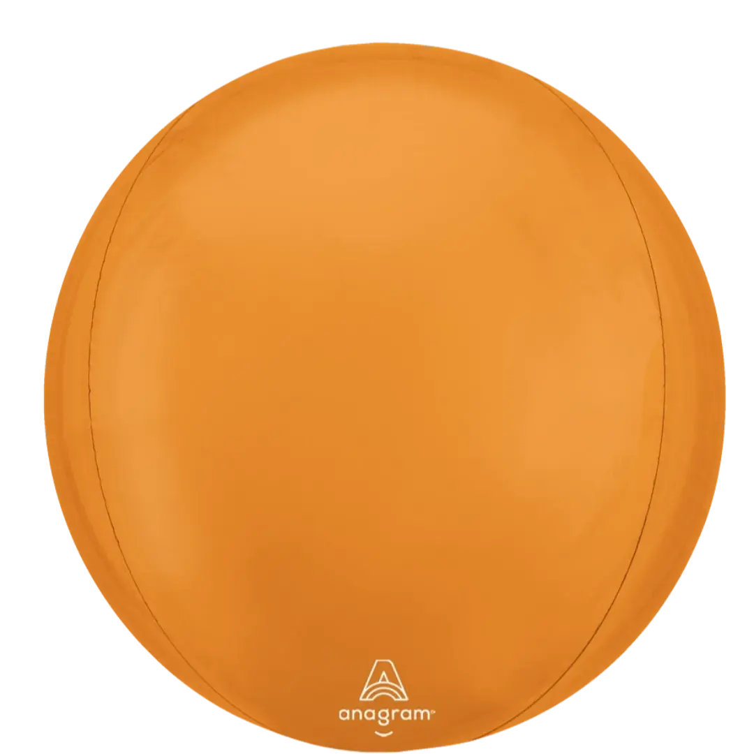 Anagram 16 inch Vibrant Orange Orbz Foil Balloon.webp