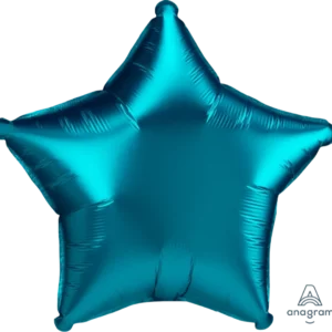 Anagram 18 inch Silk Luxe Aqua Star Foil Balloon.webp