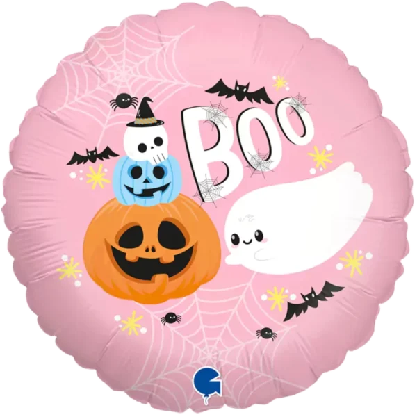 Buy Grabo 18 inch Boo & Ghost Pink Foil Balloon | Balloons4u