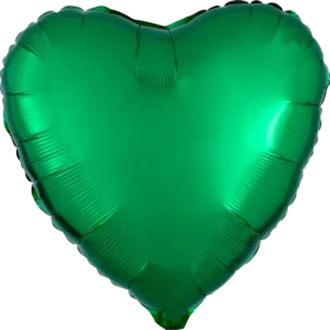 Anagram 18 inch Metallic Green Heart Foil Balloon.webp