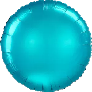 Anagram 18 inch Satin Luxe Aqua Circle Foil Balloon.webp