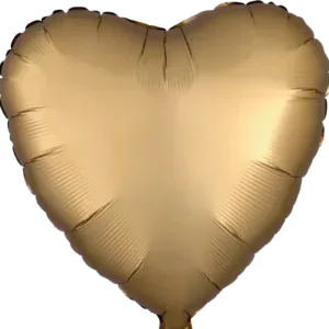 Anagram 18 inch Satin Luxe Gold Heart Foil Balloon.webp