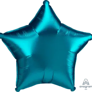 Anagram 18 inch Silk Luxe Aqua Star Foil Balloon.webp