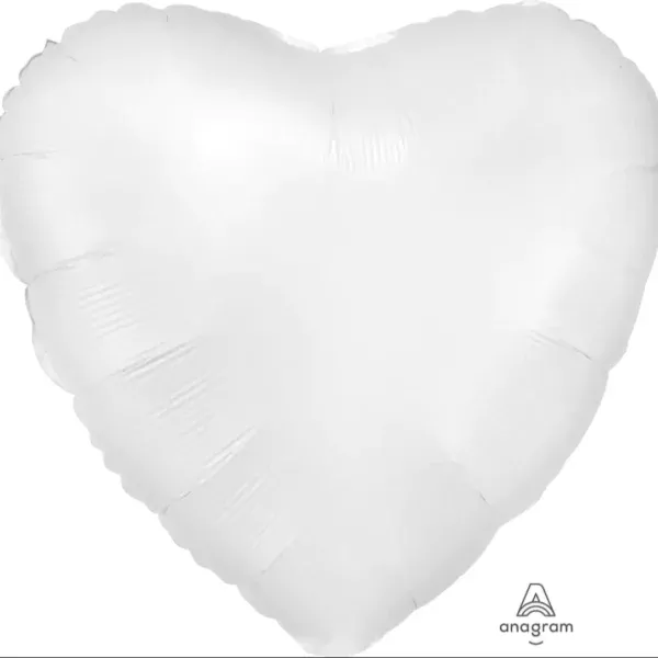 Buy Anagram 18 inch Satin Luxe White Heart Foil Balloon | Balloons4u