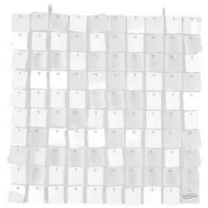 oaktree metallic white sequin panels
