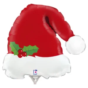 Grabo 9 inch Christmas Santa Hat Mini Foil Balloon (unpackaged)