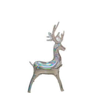 16 x 26 inch Silver Christmas Baby Reindeer Standing Foil Balloon