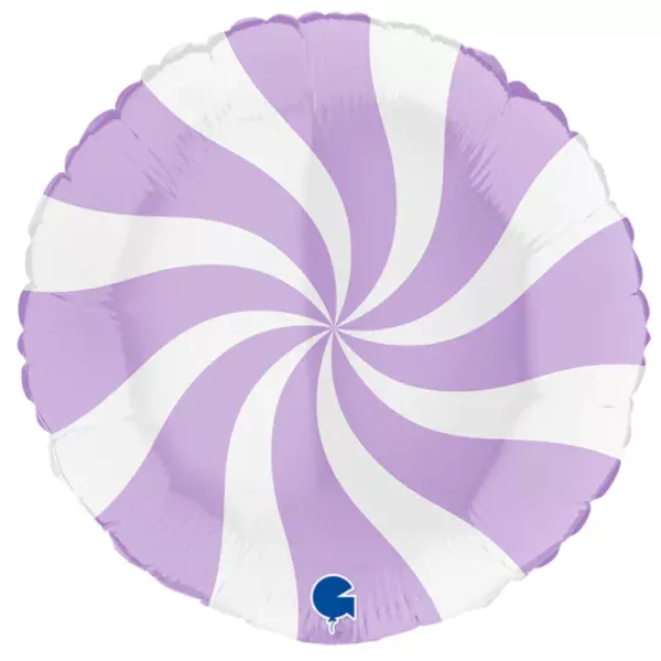Buy Grabo 18 inch Matte Lilac White Swirly Round Foil Balloon | Balloons4u