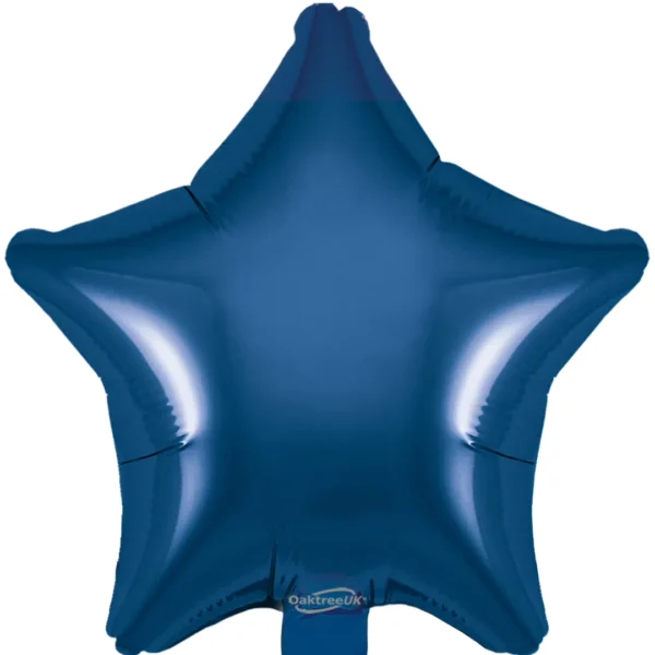 Buy Oaktree 9 inch Navy Blue Star Foil Balloon (5) | Balloons4u