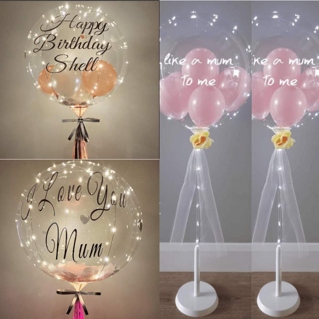 Jellyfish Cool White LED 18inch BoBo Balloon Stand Package