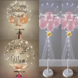 Jellyfish Cool White LED 18inch BoBo Balloon Stand Package