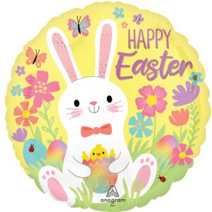 18 inch Happy Easter Bunny Love Foil Balloon
